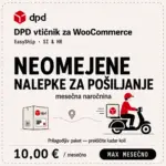 MAX mesečni paket za DPD WooCommerce vtičnik za redno ustvarjanje in tiskanje DPD nalepk
