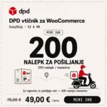 Mini 200 paket za DPD WooCommerce vtičnik z do 200 nalepkami za pošiljanje